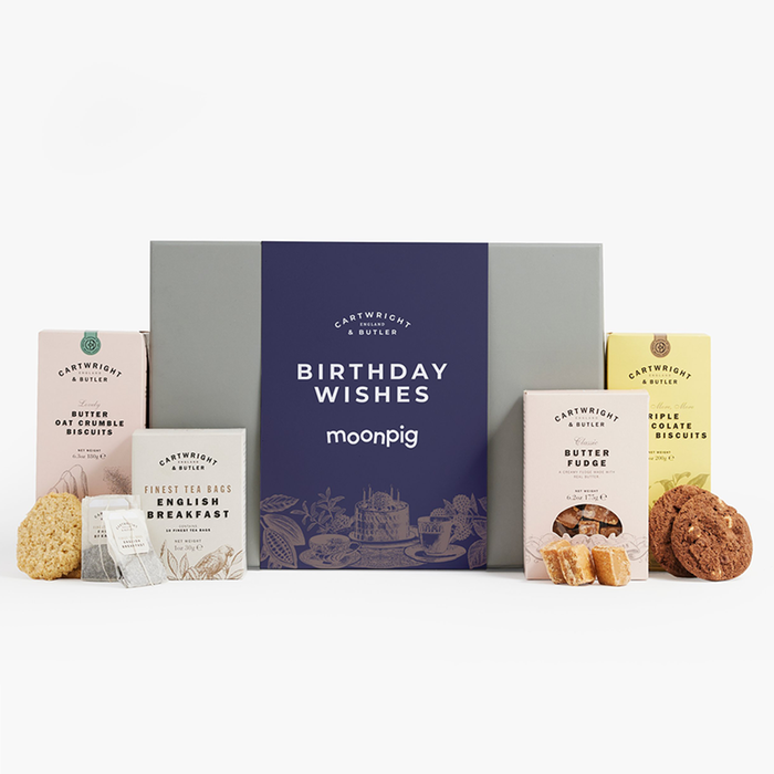 Birthday Wishes Tea and Biscuits Hamper