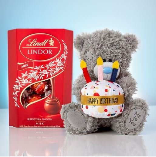 Tatty Teddy Birthday Bear & Lindor Truffles Gift Set