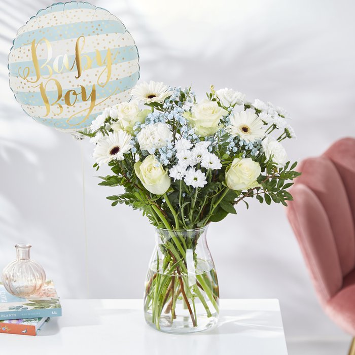 Baby Boy Bouquet and Balloon