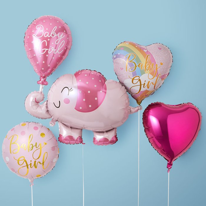 Baby Girl Pink Balloon Bundle