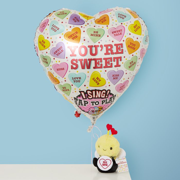 You're Sweet Singing Balloon & Soft Toy Gift Set