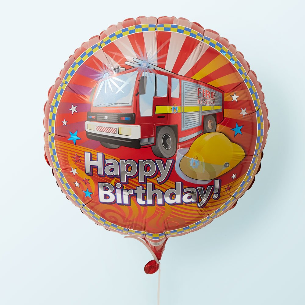 Birthday Fire Engine Balloon