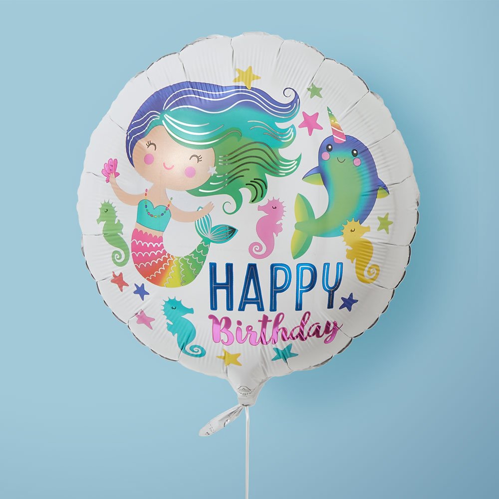 Moonpig Birthday Mermaid Single Balloon