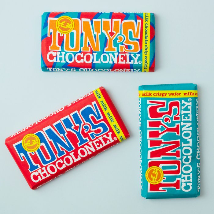 Tony's Chocolonely 3 Bar Blue & Red Hamper