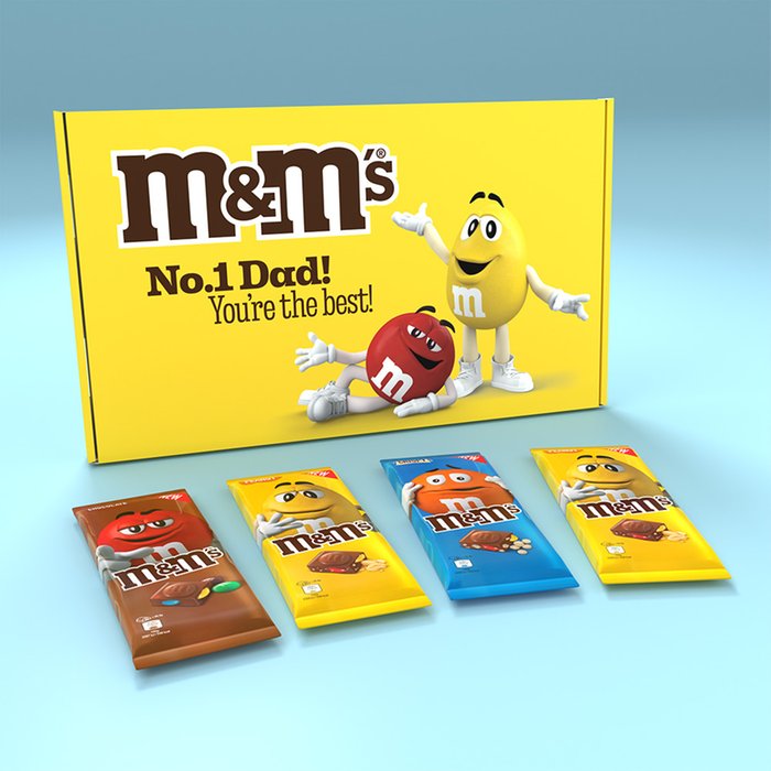 M&M's No 1 Dad Gift Box (x4 165g)