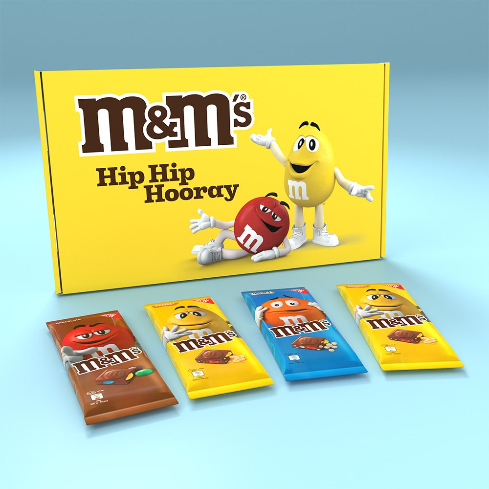 Mars M&m's Hooray Gift Box (X4 Pk 165G) Chocolates