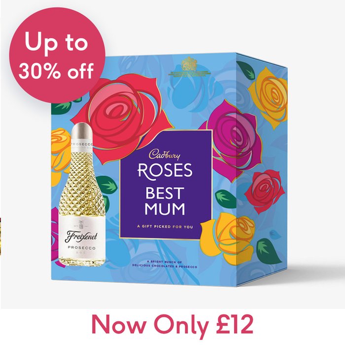 Roses Best Mum Gift Box & Prosecco