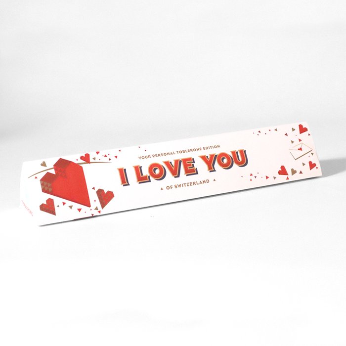 I Love You White Chocolate Toblerone