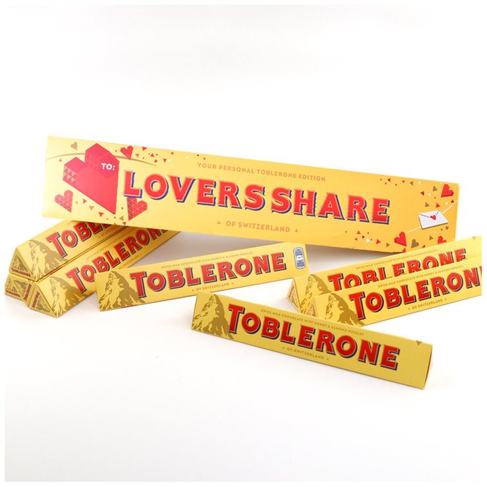 Lovers Toblerone Share Pack (Contains 8 100g Bars)