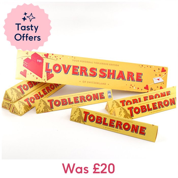 Toblerone Lovers Share Chocolate Pack (Contains 8 100g Bars)