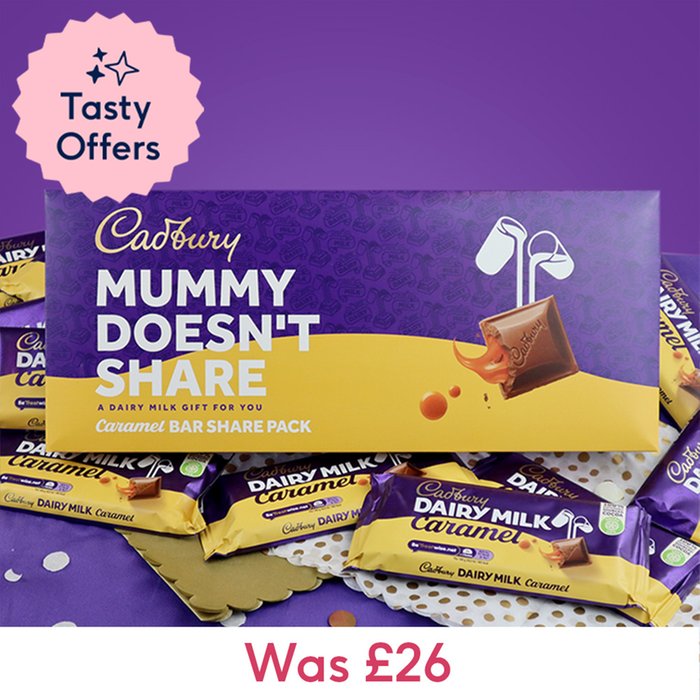 Cadbury Dairy Milk Mummy Doesn't Share Caramel Pack 1.2kg (Contains 10 Bars)