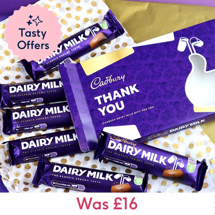 Cadbury Dairy Milk Thank You Favourites Pack 270g (Contains 6 Bars)