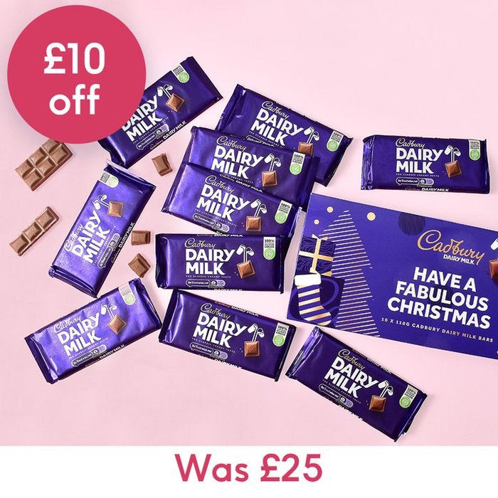 Cadbury's Have a Fabulous Christmas Sharepack 1.1kg (Contains 10 Bars)
