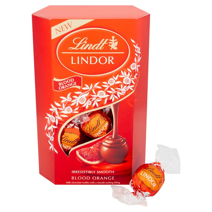 Lindt Lindor Milk Blood Orange Chocolate Truffles (200g)