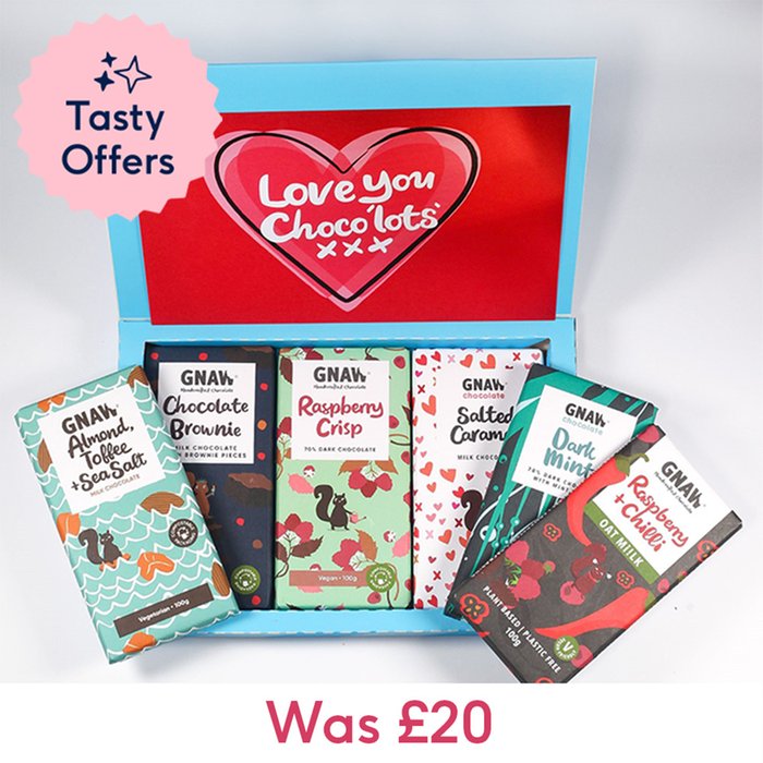 Gnaw Love You Letterbox Chocolates (Contains 6 Bars)