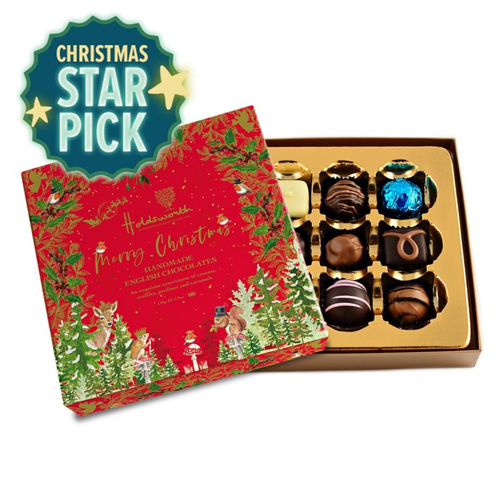 Holdsworth Merry Christmas Handmade Chocolate Gift Box (110g)