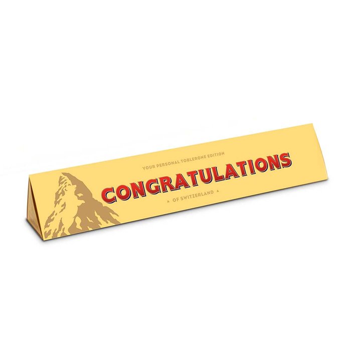 Congratulations Milk Chocolate Toblerone (360g)