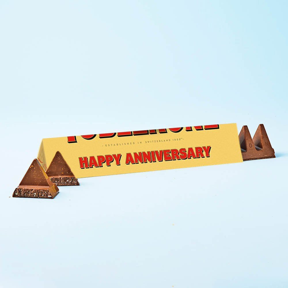 Happy Anniversary Milk Chocolate Toblerone (360G) Chocolates