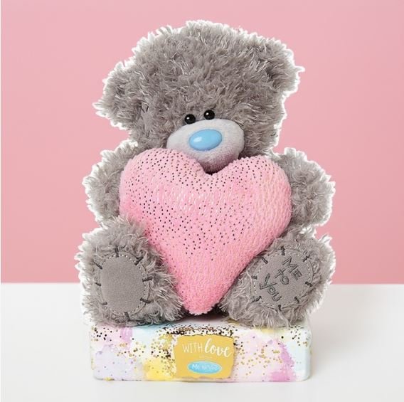 Me To You Pink & Gold Love Heart Tatty Teddy