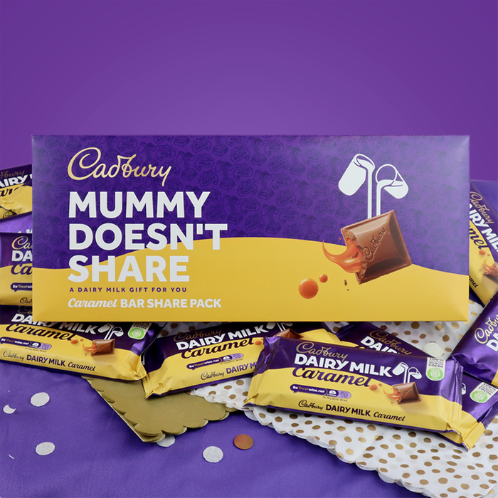 Cadbury Dairy Milk Mummy Doesn't Share Caramel Pack 1.2kg (Contains 10 Bars)
