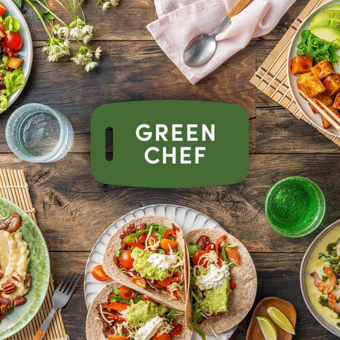 Green Chef One Week Meal Kit with Three Meals for Two People