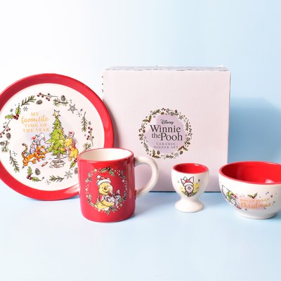 Disney Winnie Christmas Ceramic Dinner Set