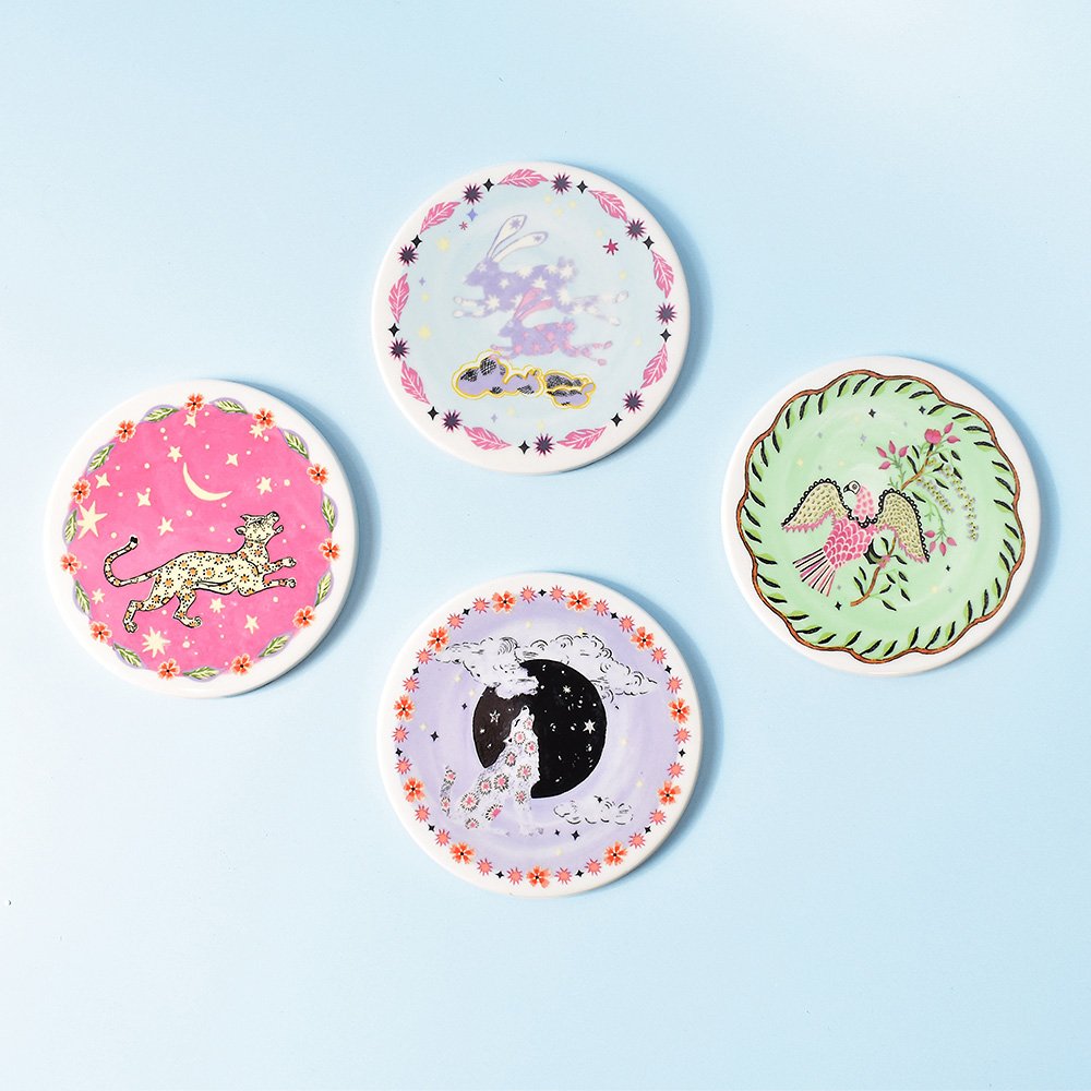 Cath Kidston Spirit Animals Set Of 4 Coasters