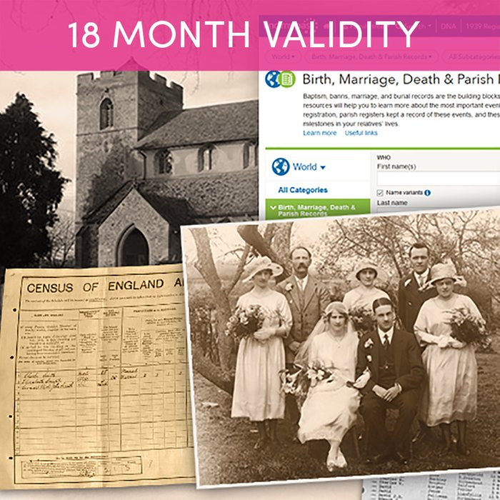 Discover your Family History - 3 Month Membership