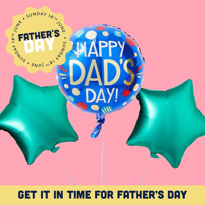 Happy Father's Day Dots & Stars Balloon Bundle 