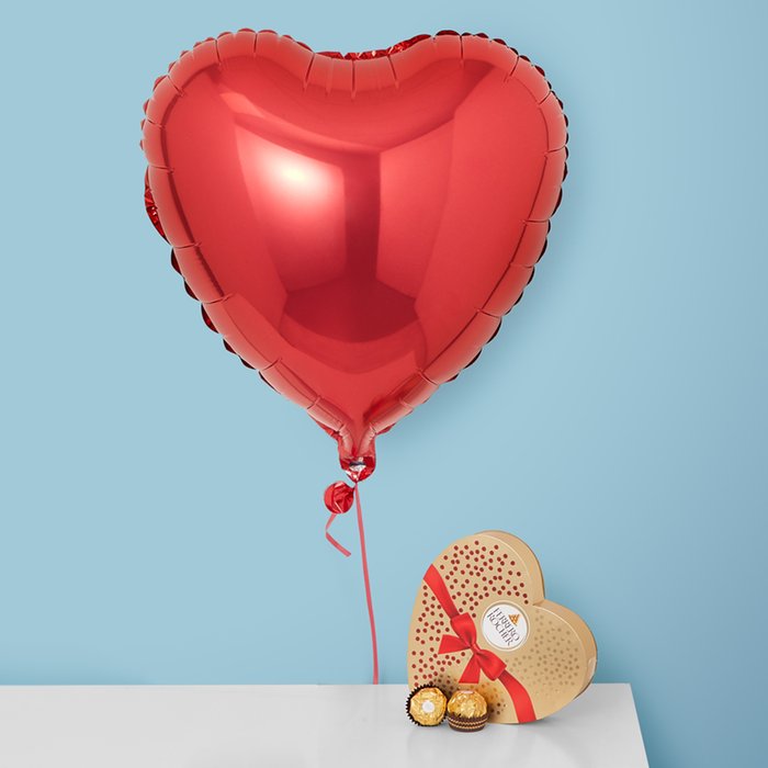 Heart Balloon & Ferrero Rocher Gift Set