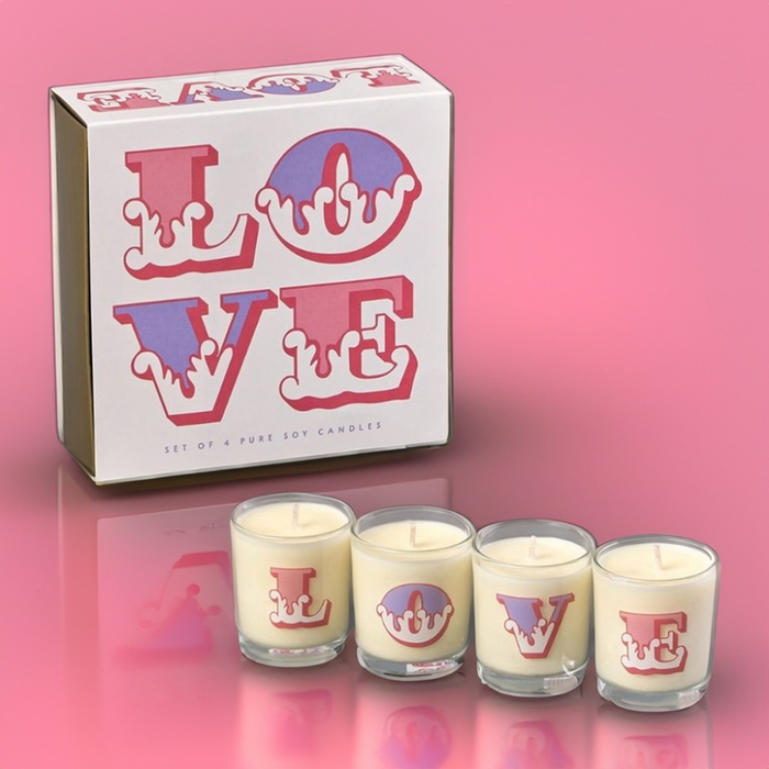 Love You 4pk Candles Gift Set