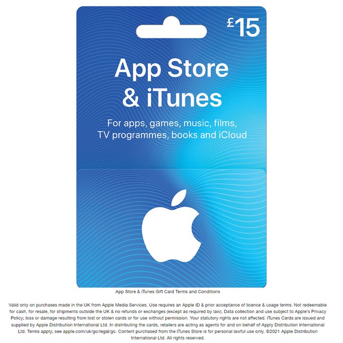 App Store & iTunes Gift Card £15