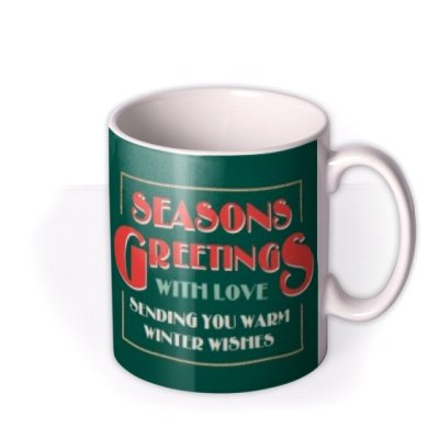 Geometric Baubles Seasons Greetings Christmas Mug