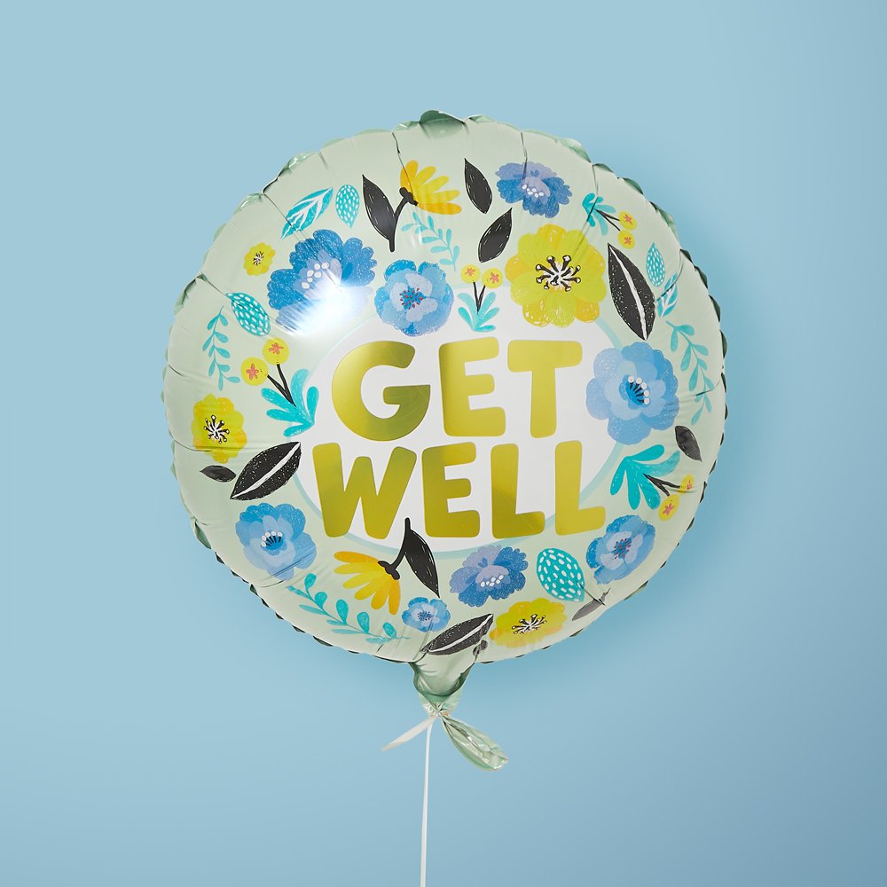 Get Well Floral Balloon