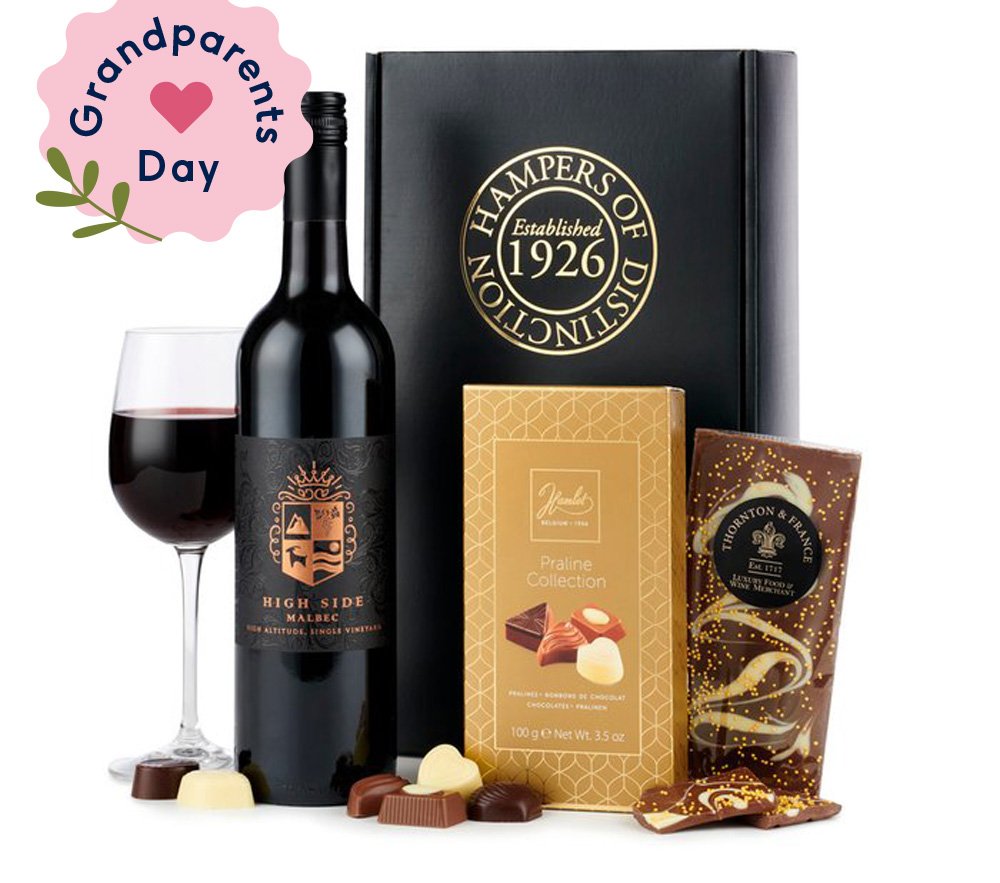 Red Wine 75Cl And Chocolates Gift Hamper Hampers