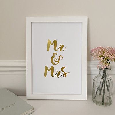 Lily Rose Co. 'Mr & Mrs' Foil Print