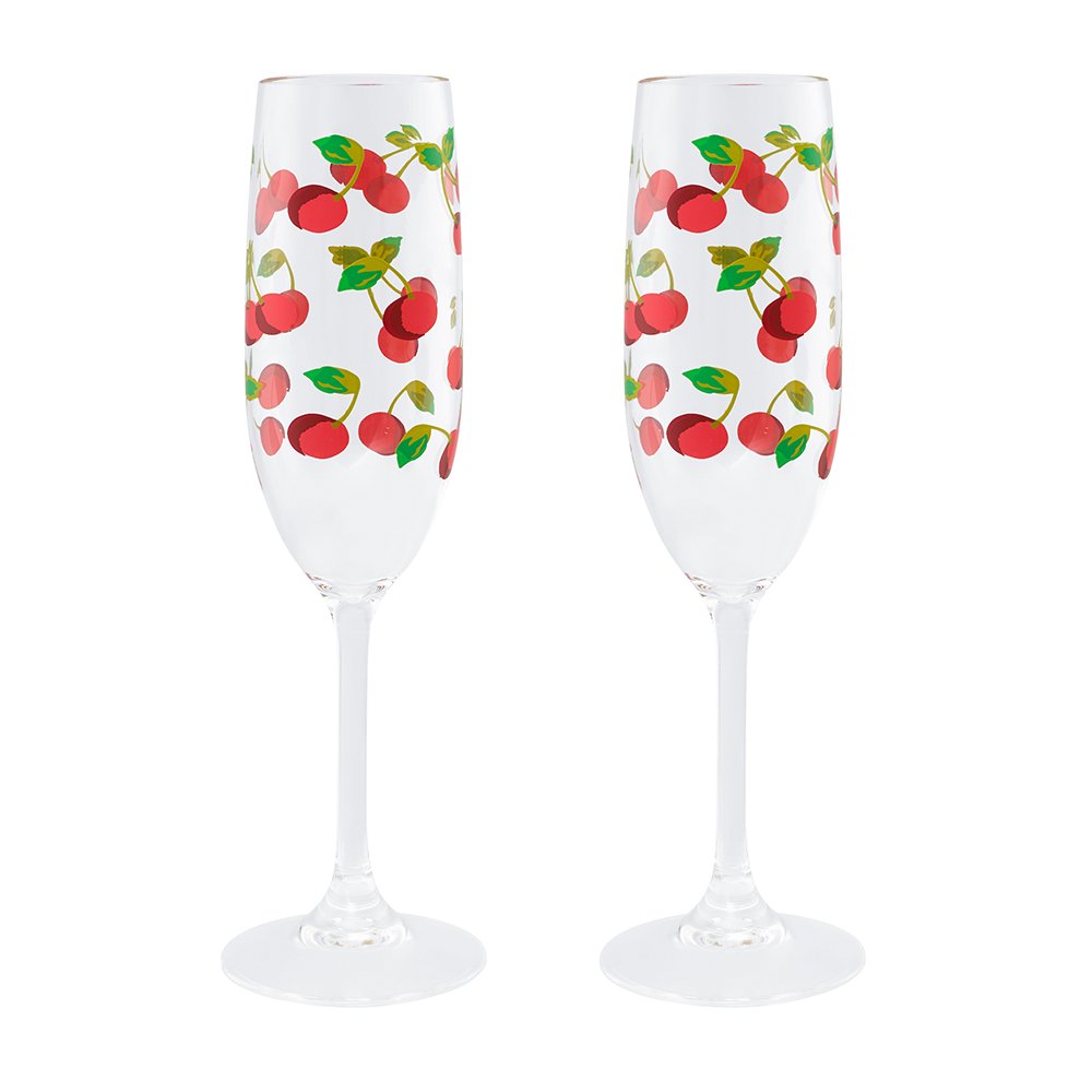 Cath Kidston Cherry Champagne Glasses