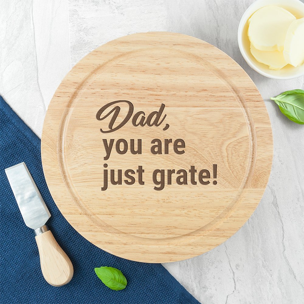 Dad You're Grate Swivel Cheeseboard & Knife Set