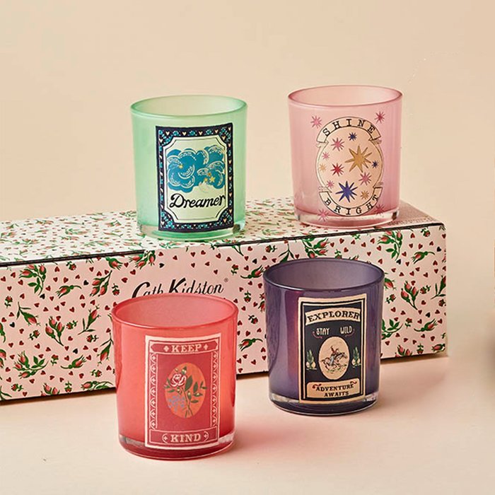 Cath Kidston Set of 4 Glass Tealight Holders Moonpig