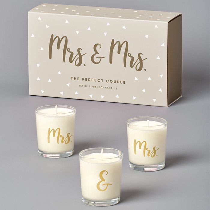 Aery Mrs & Mrs Candle Trio Gift Set