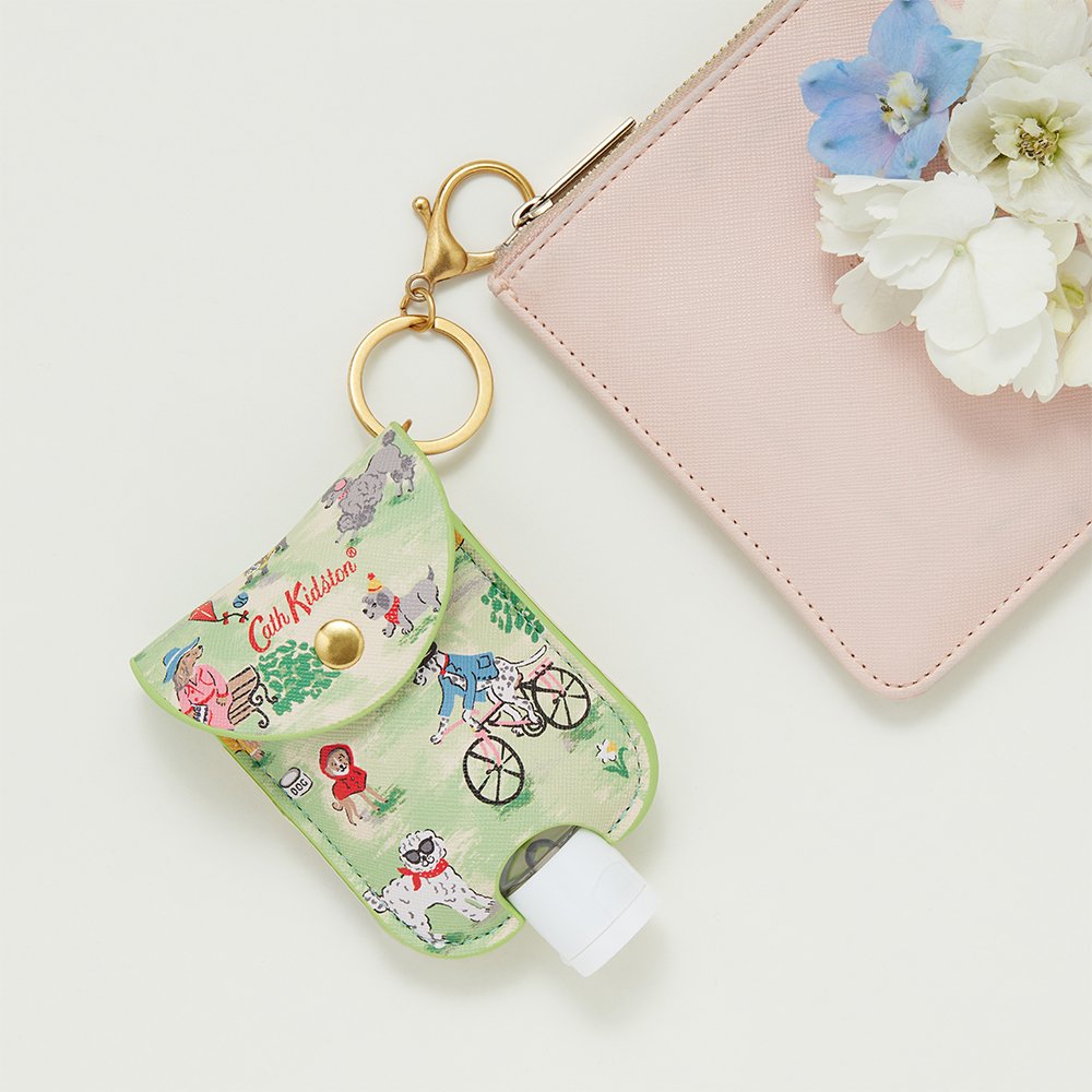 Cath Kidston Park Dogs Handbag Charm With Antibacterial Hand Gel