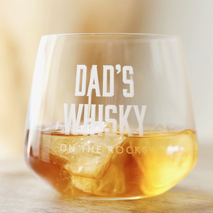 Dads whisky on the rocks whisky tumbler