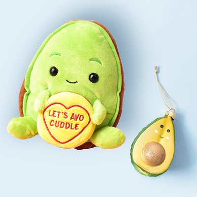 Swizzels 18cm Love Hearts Avocado Soft Toy & Hanging Dec Gift Set