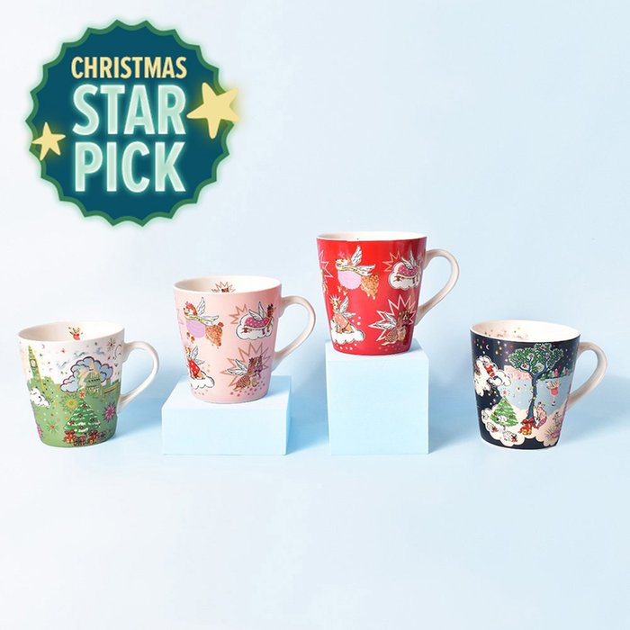 Cath Kidston set of 4 Christmas Mugs