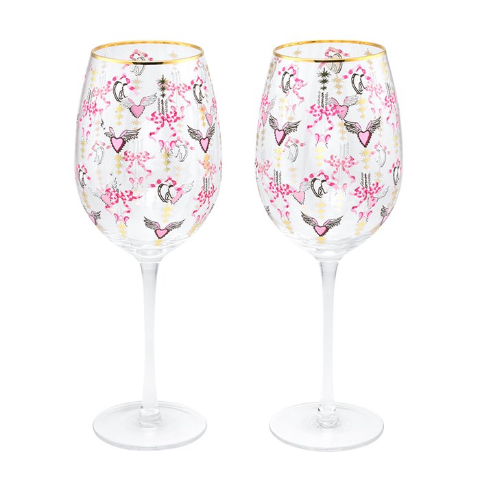Cath Kidston Love Locket Wine Glass Duo Moonpig