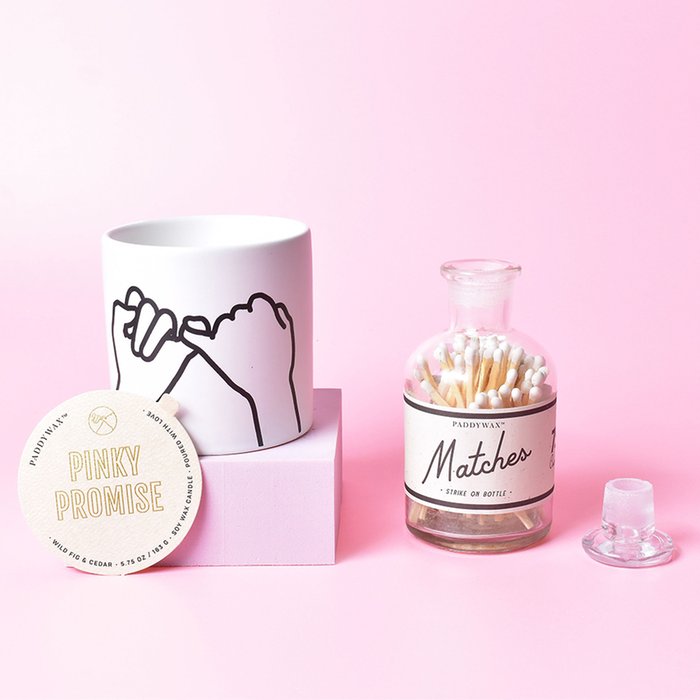 Pinky Promise Candle & Matches Gift Set