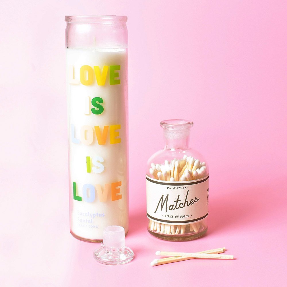 Love Is Love Candle & Matches Gift Set