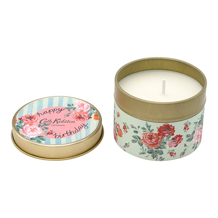 Cath Kidston Happy Birthday Tin Candle