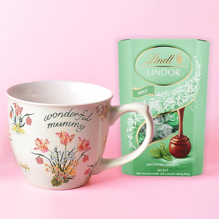 Cath Kidston Mummy Mug & Lindt Lindor Mint Truffles (200g)