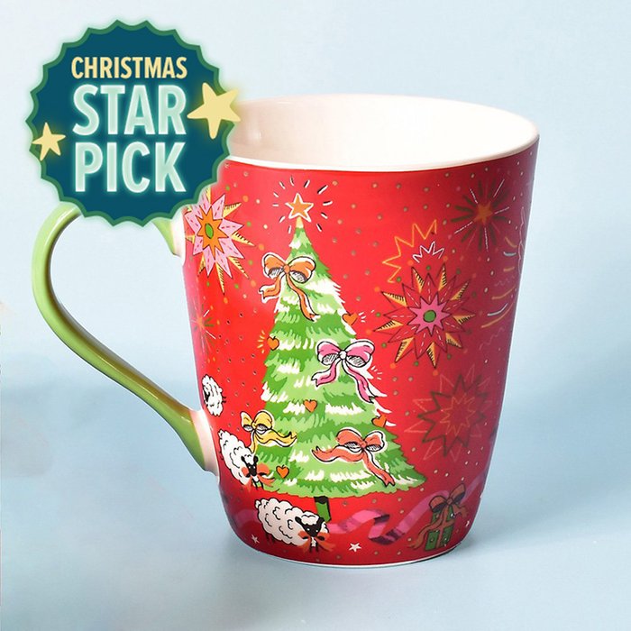 Cath Kidston Pink Christmas Tree Mug